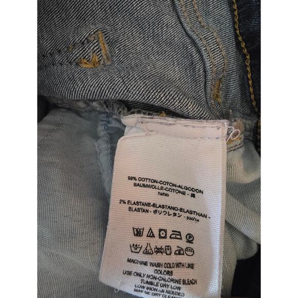 We The Free Free People Jeans 26 Womens Mid Rise Raw Hem Skinny Distressed Boho - Picture 6 of 6